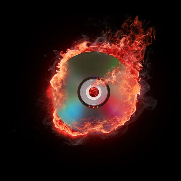 Burning CD — Stock Photo, Image