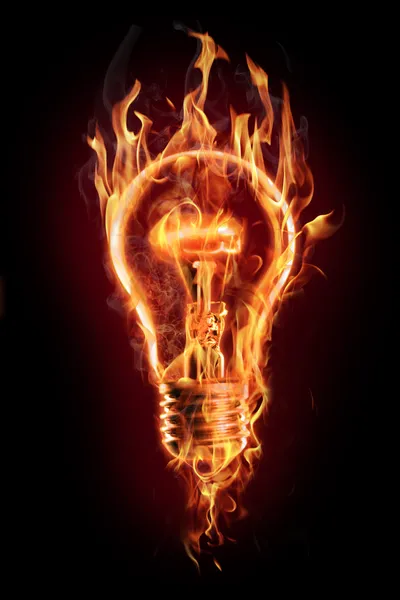 Flamy lamp symbool — Stockfoto