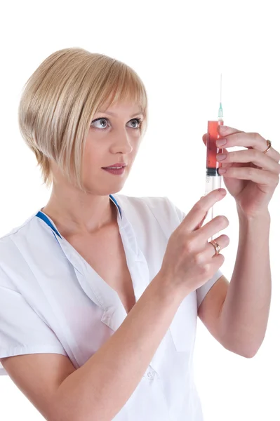 Médecin avec une seringue — Photo