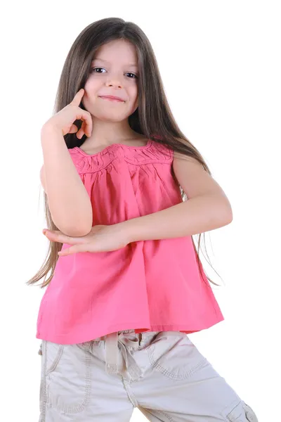 Happy little girl posing — Stock Photo, Image