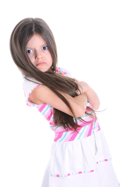 Pequeña niña enojada — Foto de Stock