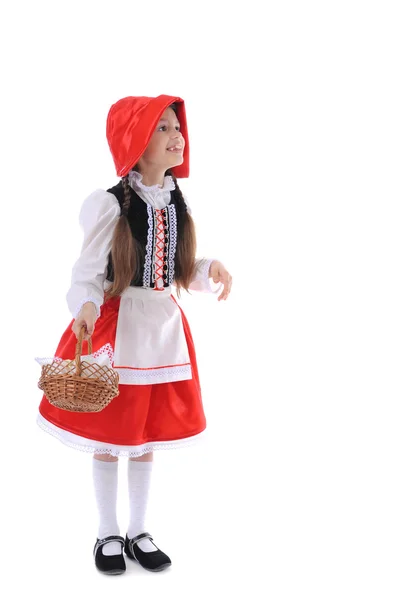 Κορίτσι με το κόκκινο καπέλο — Φωτογραφία Αρχείου