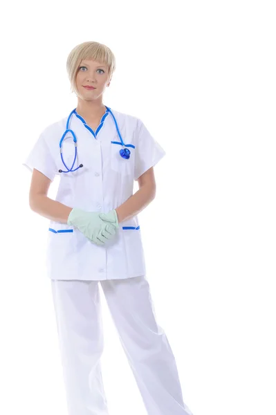 Νεαρή νοσοκόμα με στολή. — Φωτογραφία Αρχείου