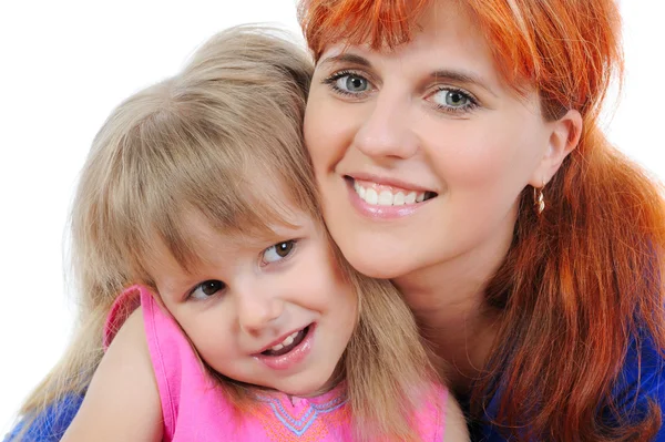 Kleines Mädchen mit ihrer Mutter — Stockfoto