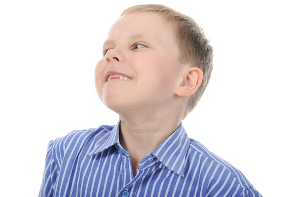 Happy boy with no front teeth — Stock Photo, Image