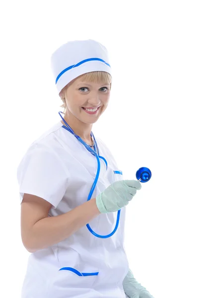Doctor in a robe. Stock Photo