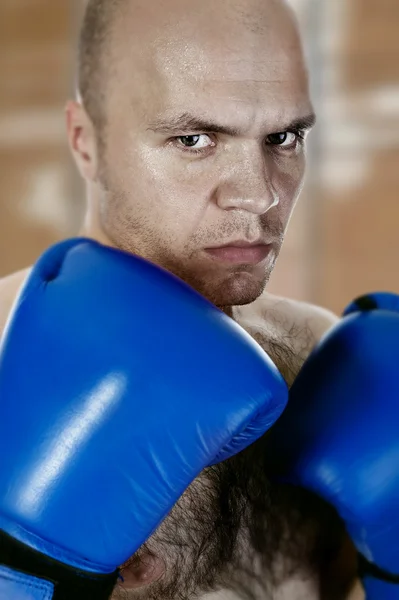 Portrait of a tired boxer — Stock Photo, Image