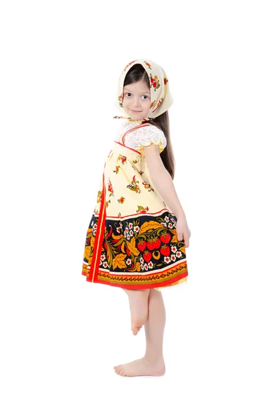Κορίτσι σε ένα φόρεμα χορούς. — Φωτογραφία Αρχείου