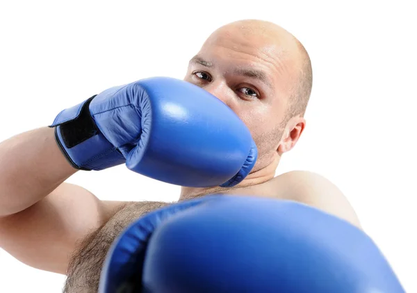 Portret van een bokser is nauwe. — Stockfoto