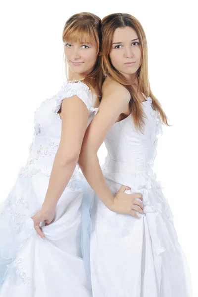 Две красивые невесты — стоковое фото