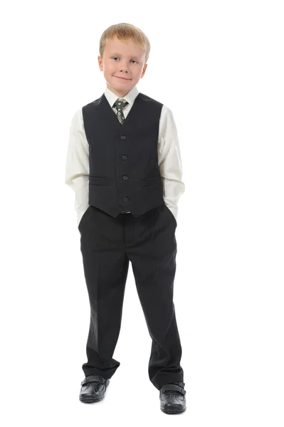Αγόρι στο μόδας κοστούμι — Φωτογραφία Αρχείου