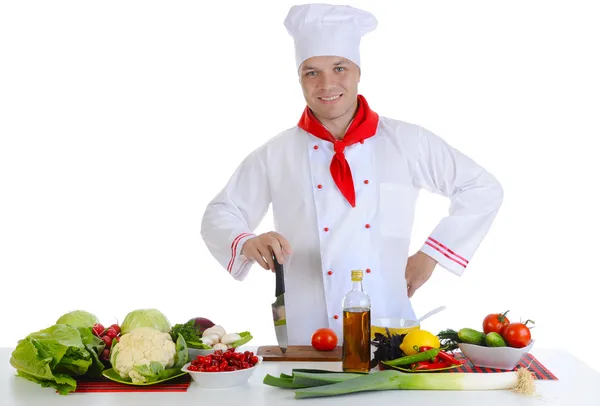 Šéfkuchař v restauraci — Stock fotografie