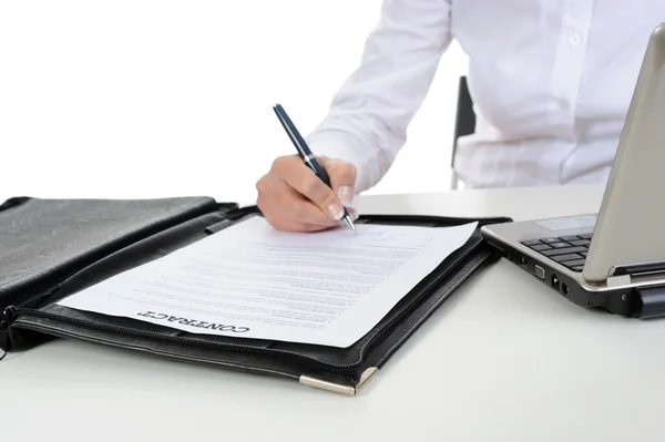 Ondertekening van het contract — Stockfoto