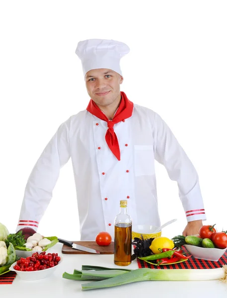 Chef no restaurante — Fotografia de Stock