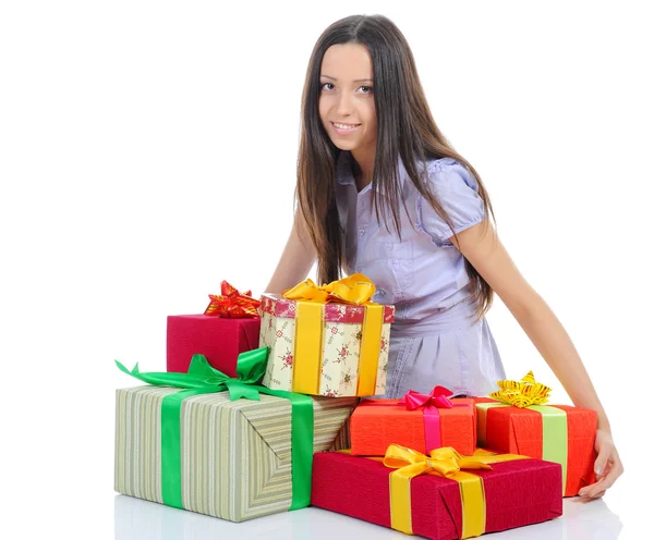 Mujer con regalos —  Fotos de Stock