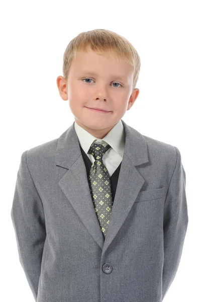 Αγόρι σε ένα επαγγελματικό κοστούμι — Φωτογραφία Αρχείου