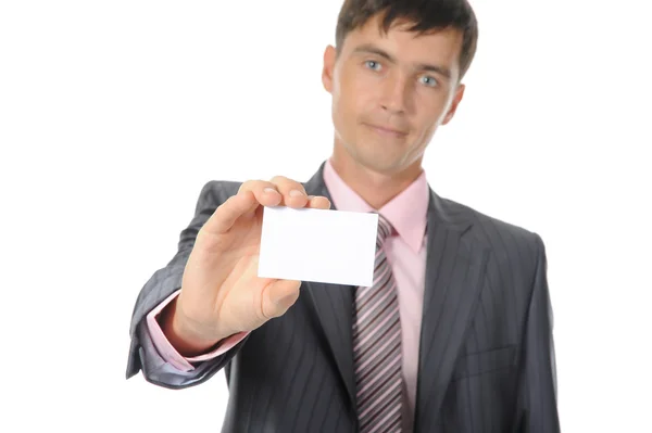 Man handing a blank — Stock Photo, Image