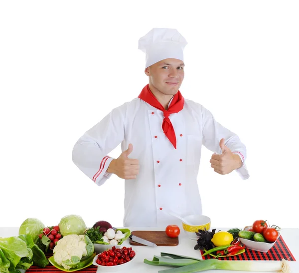 Chef at restaurant Stock Photo
