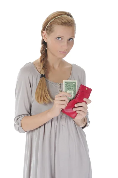 Mujer con dinero — Foto de Stock