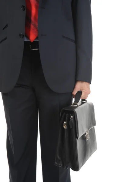 Imagen de un hombre de negocios sosteniendo un maletín — Foto de Stock