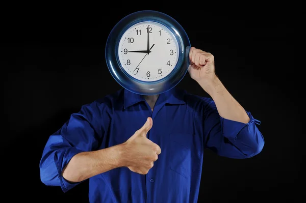 Man holds hours — Stock Photo, Image