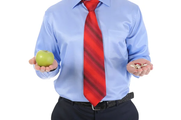 stock image Apple and pills