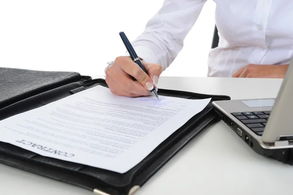 Signature of the contract — Stock Photo, Image