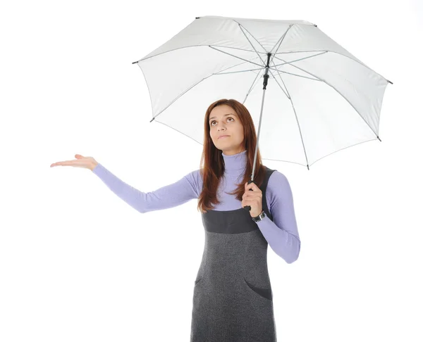 Image of a businessman with umbrella — Stock Photo, Image