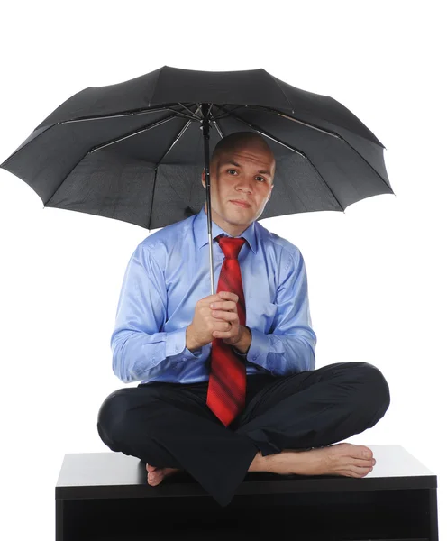 傘を持ったビジネスマンのイメージ — ストック写真