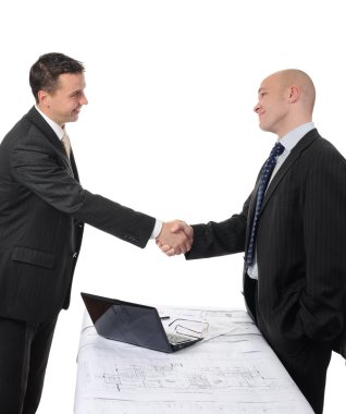 Handshake of two business partners clipart