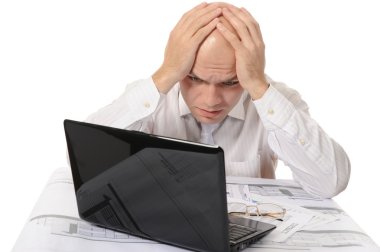 Frustrated businessman clipart