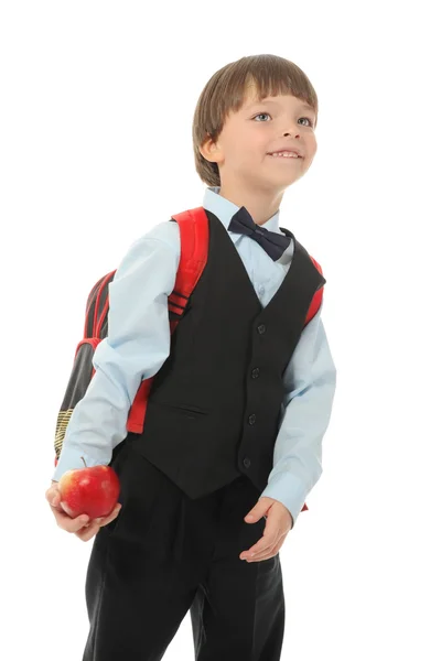 Мальчик с портфелем — стоковое фото