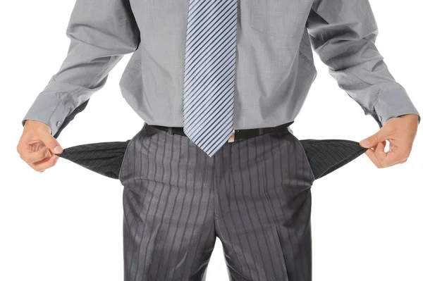stock image Businessman with empty pockets