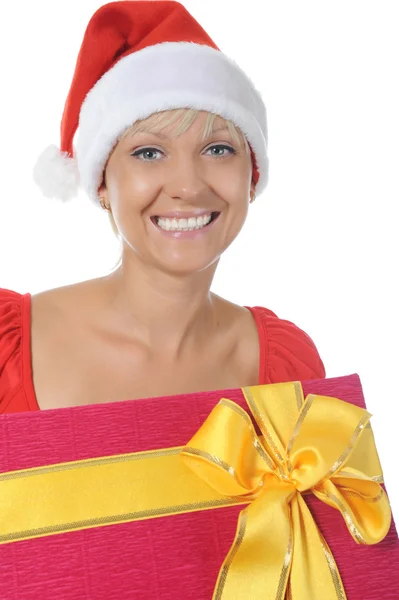 Vacker jul kvinna. — Stockfoto