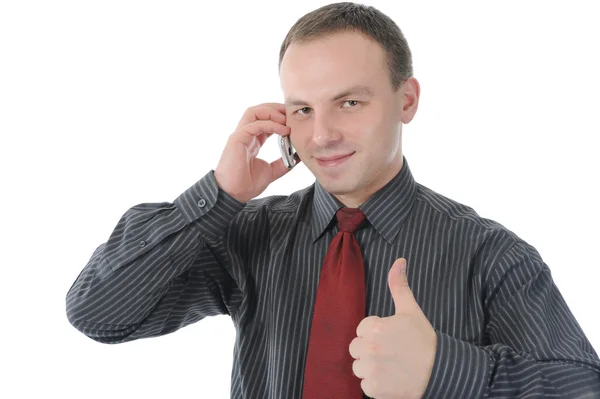 Businessman talking on the phone — Stock Photo, Image
