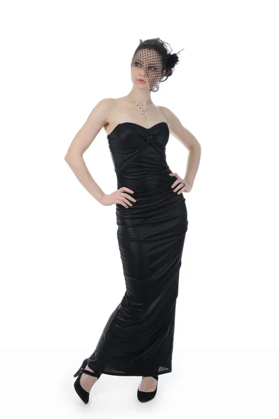 Woman in evening gown — Stock Photo, Image