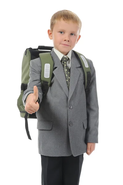 Хлопчик з портфелем — стокове фото