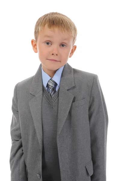 Niño en un traje de negocios —  Fotos de Stock