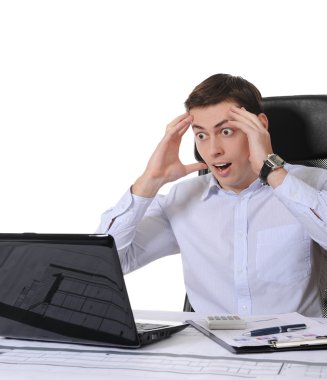 Frustrated businessman clipart