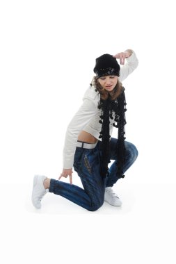 genç kadın Hip-Hop dans
