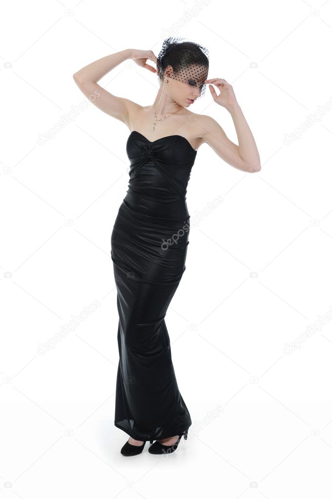 Woman in evening gown