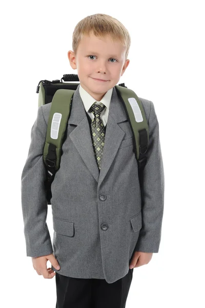 Boy with a briefcase — Stock Photo, Image
