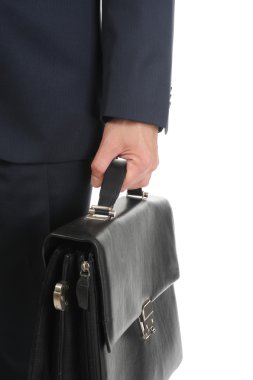 Image of a businessman holding a briefcase clipart