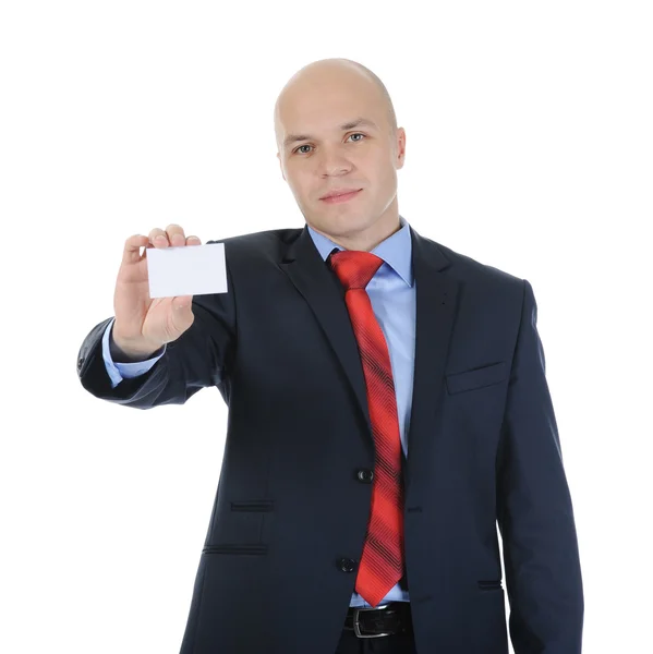 Man overhandigen van een blanco — Stockfoto