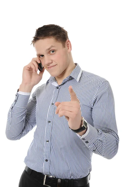 Businessman talking on the phone — Stock Photo, Image