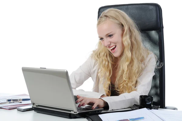 Blonde in the office Stock Picture