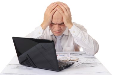 Frustrated businessman clipart