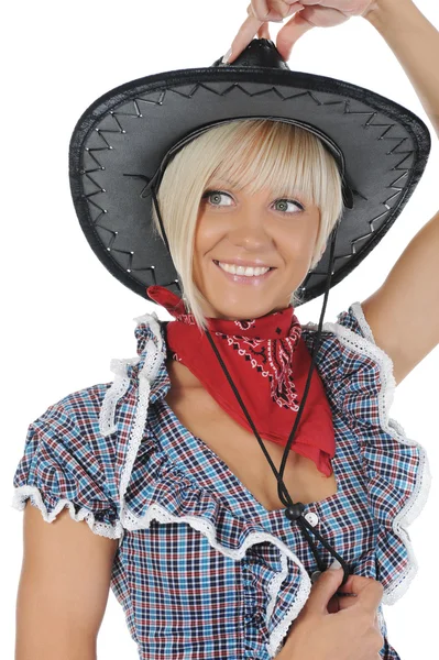 Mladí beauti cowgirl. — Stock fotografie