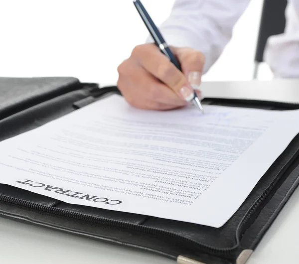 Signature of the contract — Stock Photo, Image
