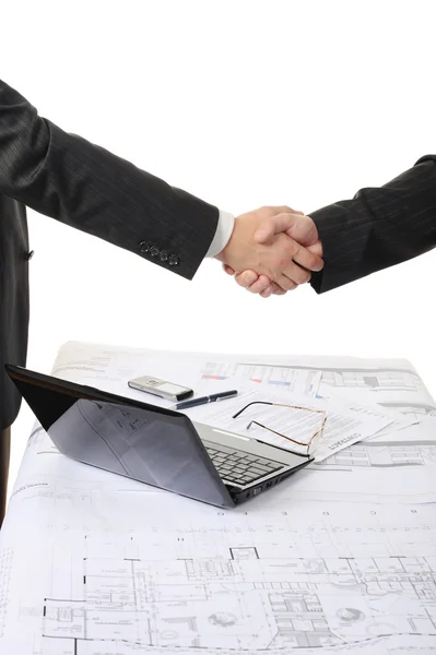 ビジネス パートナー 2 社の握手 — ストック写真